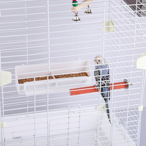 IBWell 4 Pack Bird Feeder for Cage Bird Food Bowl Parakeet Feeder Bird Water Parrot Feeder