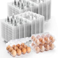 100 Pack Egg Cartons Cheap Bulk,Plastic Egg Carton 3x4 Grids | 12 Count Clear Egg Cartons, Reusable Egg Holder Egg Trays for Family, Chicken Farm, Markets Display - Medium Egg Container - size: 3X4-100PCS