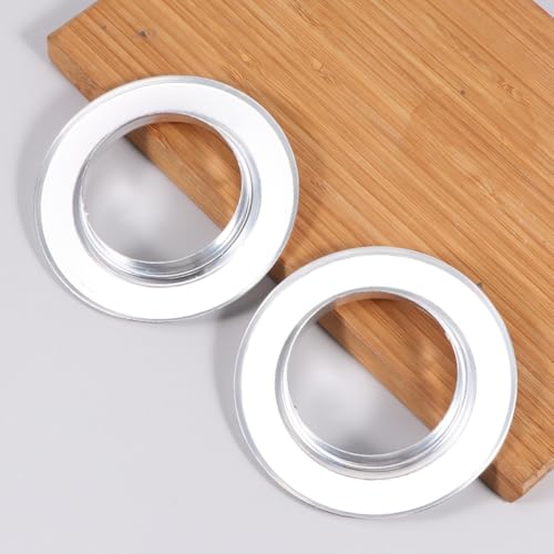 6Pcs Metal Bird House Hole Protectors and Predator Guards for Parrot Nest Box, 55Mm 75Mm Sizes, Breeding Box Protective Rings Replacement Accessories for Outdoor Birdhouses