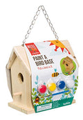 Beetle & Bee Bird House Kit for Kids, Build A Wooden DIY Outdoor Craft Set | Birdhouse Kits For Kids To Build, Paint Your Own Wooden Bird House Craft With 4 Colors, Brush, Glue, 7 Pieces, Chain, Ages 5+ - style: Paint a Bird Base