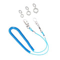 Bird Leash, Anti-Bite Bird Harness Retractable Parrot Flying Rope with 3Pcs Different Sizes of Foot Rings, Elastic String Training Harness Parrot Flight Rope (Blue, 197 Inches) - color: Blue, size: 197 Inches