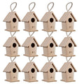 Make Market 4.3" Traditional Birdhouse - Unfinished Hanging Birdhouse Made of 100% Wood, Outdoor Nesting Boxes - Bulk 12 Pack