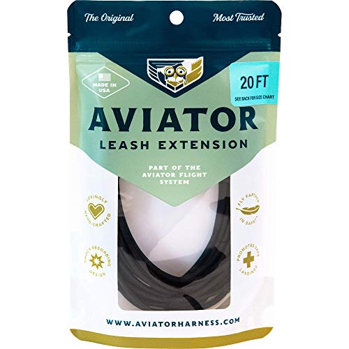 The Aviator Bird Harness Leash Extension: 20 Foot/7 Meter for Small to XX-Lar. - size: 20 ft for Small to XX-Large Aviator Harness