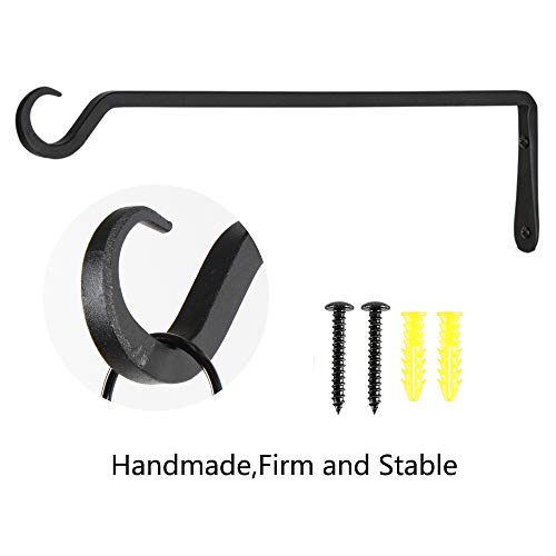16inch 2 Pack Plant Hanger, Sturdy Hanging Plant Hangers Outdoor, Bird Feeder Hanger for Bird, Plant Hangers for Planters, Lanterns, Wind Chimes Indoor Outdoor, Upgrade Black - size: 16in-2-Black
