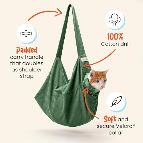 Cozy Comfort Carrier - Large Green Pet Carrier and Cat Carrier Soft for Cutting Nails, Vet Visits, Medication Administration, Dental Care, & Travel - color: Green, size: Large