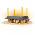 Hatching Time Warmzy 10"x10" Chick Heating Plate – Safe 15W Chicken Coop Heater for 15–20 Chicks with Adjustable Legs | Gentle Low-Heat Brooder Plate for Chicks, Durable Fire-Resistant Chicken Heater - size: 10" x 10" for 15–20 Chicks