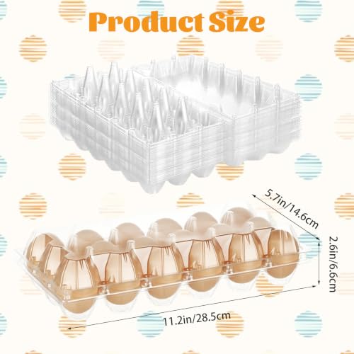 36 PCS Plastic Egg Cartons Cheap Bulk 18 Count Clear Blank Egg Cartons with Free Labels Holds up to 18 Eggs Securely Reusable Egg Carton for Family Pasture Chicken Farm Market Display, 3x6 Grids - size: 3X6