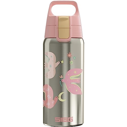 SIGG - Insulated Kids Bottle - Shield One Therm - For Carbonated Beverages - Dishwasher Safe - Stainless Steel - 17 Oz - color: Fly Away