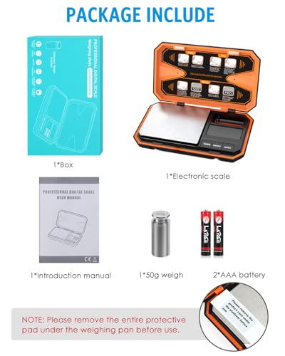 AMIR Digital Pocket Scale, 500g x 0.01g Mini Gram Scale with LCD | High-precision Digital Food Scale with Tare Function, 6 Unit Conversion for Food, Jewelry, Coins, Coffee