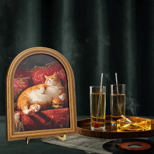 3D Funny Lazy Cat Wall Art Sign for Kitchen Decor, Food Lover Cat Portrait Wall Decor, 8x10 Inch - color: Cat-3