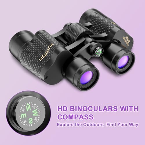 25x40 Binoculars for Adults High Powered with Compass, Compact HD Waterproof Binoculars for Bird Watching, Hunting, Concerts, Travel & Outdoor Adventures