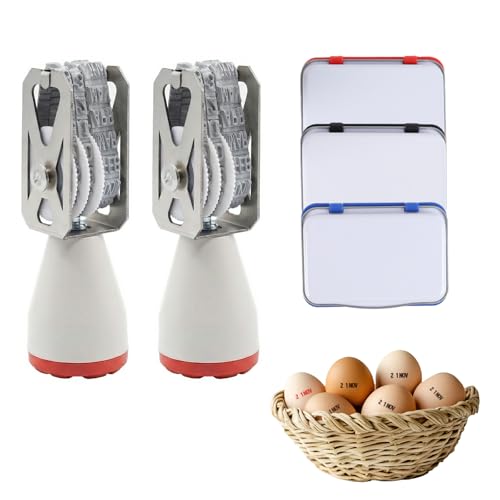 Egg Dater Kit, Egg Date Stamps for Fresh Eggs, 2 Roller Date Stamps and 3 Ink Pad, Date Label Stamper for Egg Mark Farm Office Shipping - size: 2 PACK