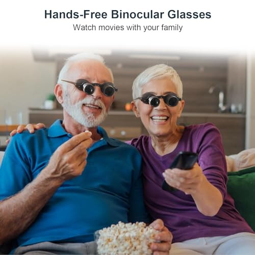 Hands-Free Binocular Glasses for Enhanced Viewing - HD Clarity, Lightweight & Portable, Adjustable Focus, Perfect for Bird Watching, Sports, Concerts, Vision Impairment - User-Friendly