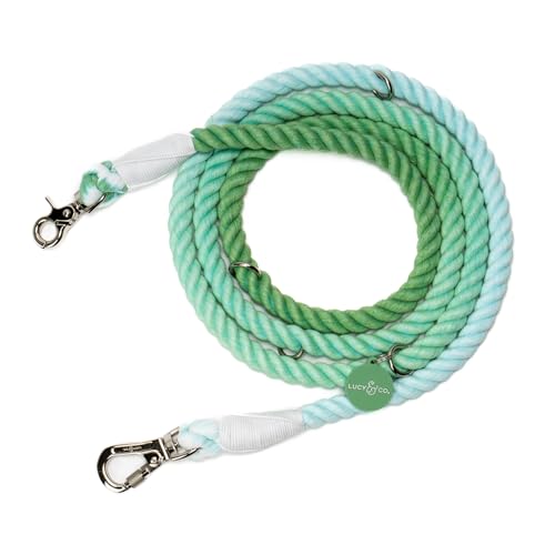 Spring Green Hands-Free Rope Leash - color: Spring Green Hands-Free Dog Leash