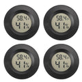 Serundo Auto Digital Hygrometer Thermometer Indoor/Outdoor Hygrometer 4PC | Mini Size,LCD,℉/℃ Conversion,Fast Response, Outdoor Thermometer with Humidity for Reptile Greenhouse Cellar 3D Printer