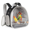 Portable Parrot Travel Cage Carrier with Small Swing Toy&Cage Colorful Toys Set Small Bird Parakeet Bag with Standing Perch Bird Carry Transport Bag (Black, Backpack/Swing)