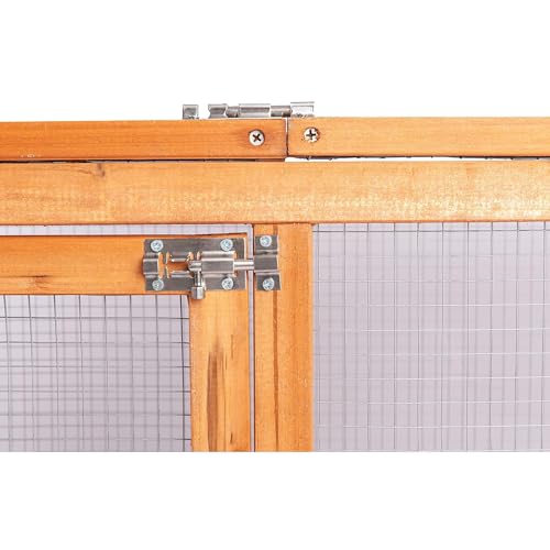 160" Large Chicken Coop, Waterproof Outdoor Hen House for 6-8 Chickens, Wooden Chicken House with Nesting Box, Removable Tray, PVC Cover, Run, for Garden Backyard Cage - size: 161.5"L x 26.0"W x 44.5"H