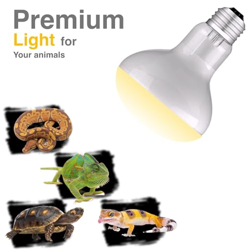 Reptile Heat Bulb Lamp, 2-Pack 75W Daylight Basking Spot, Bearded Dragon/Turtle/Lzard/Gecko Light Bulb, UVA Heat Lamp, Basking Light for Reptiles - size: 75W