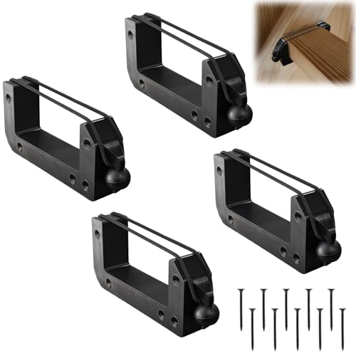 Heavy Duty Poultry Roost Bar Mount Brackets for 2x4in Flat Lumber - Durable & Easy Install Chicken Roosting Bars for Coop, Turkey, and Other Poultry | 4-Pack with Screws