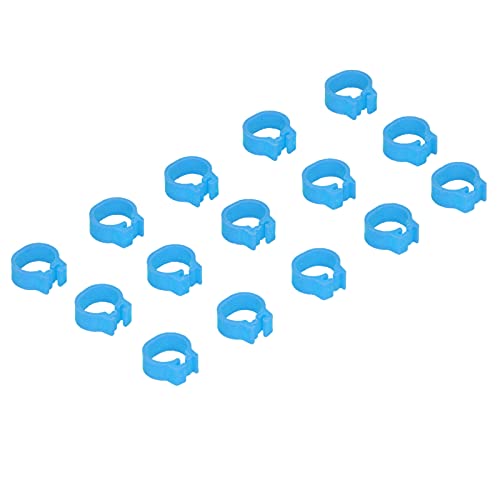 Omabeta Pigeons Foot Ring, Durable Plastic Easy-to-Install Compact Design, Identification Leg Rings, for Pigeon Identification, Light Blue, 8mm, 100 Pieces - color: Light Blue