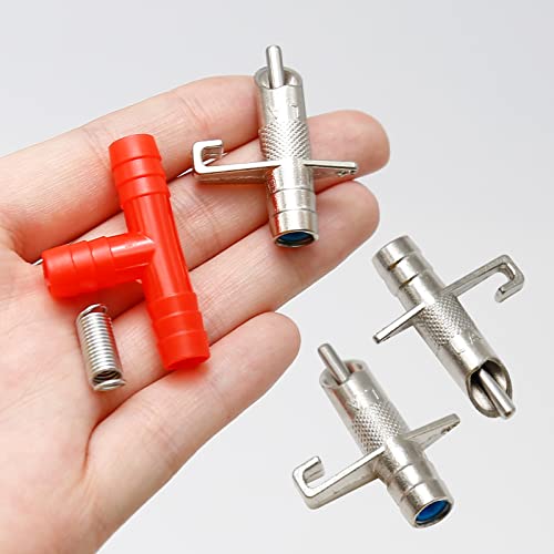 20pcs Rabbit Drinking Automatic Fountain Watering System Kit | 10m Length 8MM Transparent Hose, Water Nipples Drinker, Feeders Spring Latches - color: Red