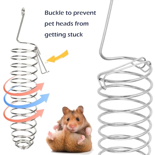 2PCS Rat Enrichment Foraging Toys, Stainless Steel Vegetable Skewer | Foraging Hanging Feed Tool for Hamster Rodents Bird Parrots, Fancy Mice Cage Accessories Puzzle Toy Slow Feeder