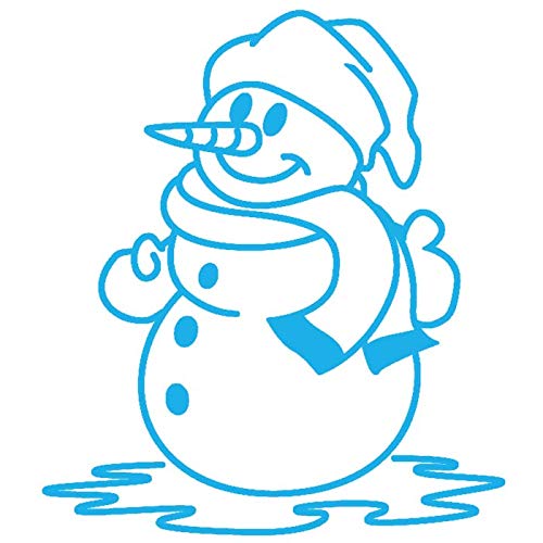 Infusion Round Teacher Stamp, Holiday, 3/4'' Self-Inking Rubber Stamp - Snowman - Sky Blue Ink - color: Snowman
