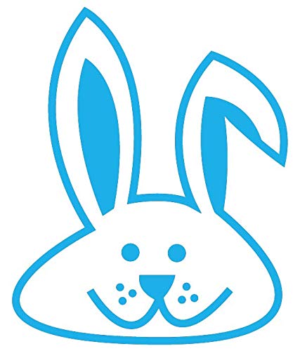 Infusion Round Teacher Stamp, Holiday, 3/4'' Self-Inking Rubber Stamp - Easter Bunny - Sky Blue Ink - color: Easter Bunny