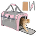 Cat Carrier Airline Approved Privacy Portable Top Load Pet Travel Bag | Soft Sided Pet Carriers for Small Cats Dogs Puppy up to 16 Lbs,Collapsible,Zipper Lock,Luggage Sleeve,2 Storage,Washable - color: Pink