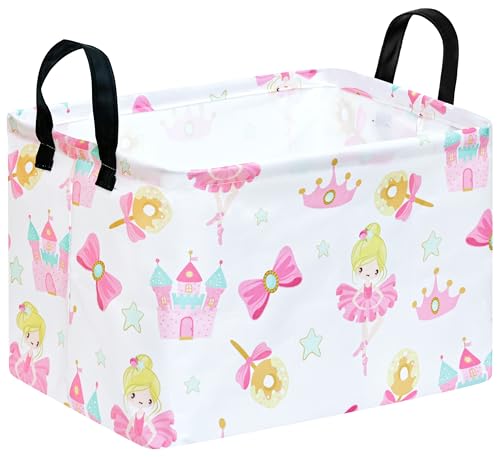 Castle Princess Storage Laundry Basket | Gift Storage Basket, Nursery Hamper, Home Bedroom, Laundry Hamper, Shelf Baskets - color: Castle princess