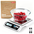 BOMATA 0.1g High Precision Digital Kitchen Food Scale, 13lb Gram Scale | Removable Pan, Stainless Steel Pan, Backlit LCD Display, Digital Scale for Cooking, Baking B621 White - color: White Non-rechargeable
