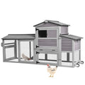 Aivituvin Chicken Coop Large Hen House with Wheels and Nesting Box for 2-4 Chickens 80.6" L