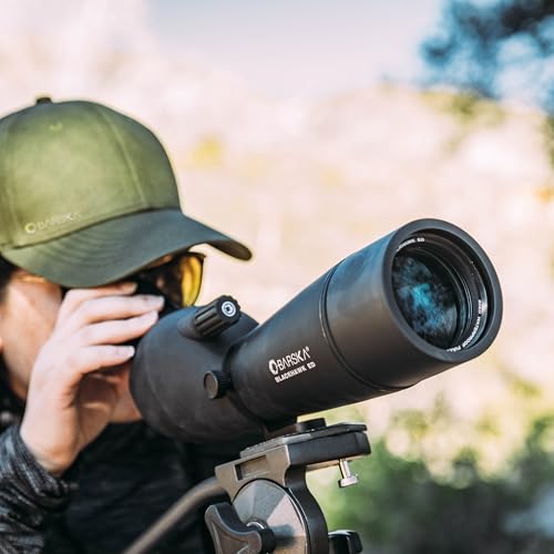 Barska Blackhawk ED 20-60x60 Spotting Scope with Tripod and Case, Extra-Low Dispersion Glass, Fully Multi-Coated, Waterproof and Fogproof - style: Angled