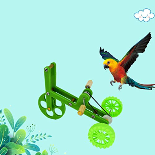 Balacoo Parrot Training Bike: Bird Intelligence Training Toy, Parrot Puzzle Bicycle for Parakeet Macaws African Greys Playtime and Enrichment, 6.69 Inch