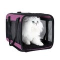 Soft Pet Carrier for Large and Medium Cats, 2 Kitties, Small Dogs. Easy to Get Cat in, Great for Cats that Don't Like Carriers (Viva Magenta) - color: Viva Magenta