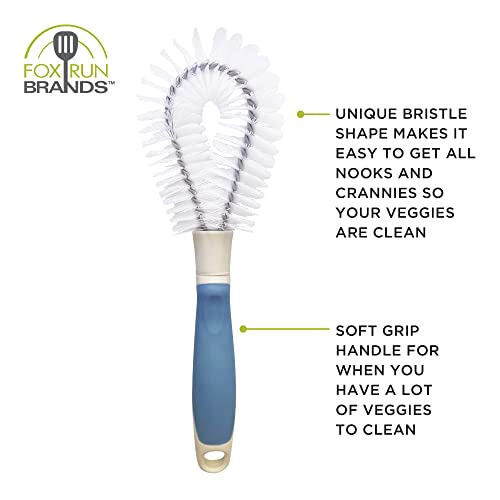 Fox Run Vegetable Cleaning Brush with Handle, Produce & Potato Scrub Brush | Long Lasting Bristles | Vegetable Brush Scrubber For Food | Easy To Store & Dishwasher Safe | Quickly Clean Produce & Veggies - style: Vegetable