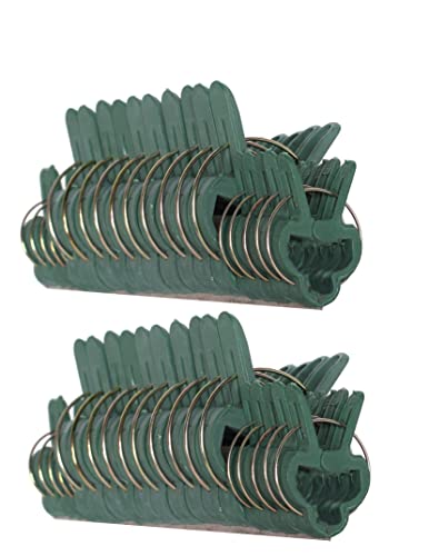 Plant Clips 40 Piece Green Gentle Gardening Plant & Flower Lever Loop Gripper Clips, Tool for Supporting or Straightening Plant Stems, Stalks, and Vines, Garden Clips, by RamPro - size: 40 pc