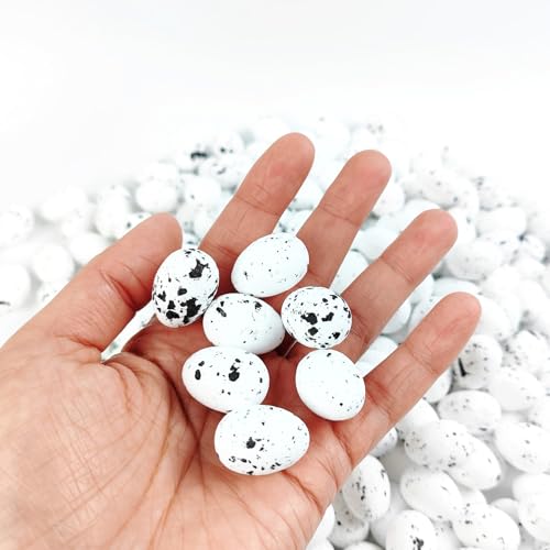GXXMEI 24PCS/Set Small Faux Bird Nest with Eggs for Crafts, Artificial Rattan Birds Nest for Easter Wedding Home Party Christmas Tree Decoration (8pcs Mixed Small Size Nest, 16pcs Eggs)