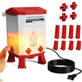 Heated Chicken Waterer 1.9 Gal, Winter, Freeze Proof Chicken Waterer, 4 Nipples for Clean Water，Detachable Legs, Adjustable Height for Chickens, Pigeons, Beaked Poultry