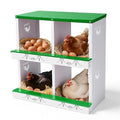 Chicken Nesting Boxes Rollout Egg Collection 4 Compartment Green - color: Green, size: 4 HOLE