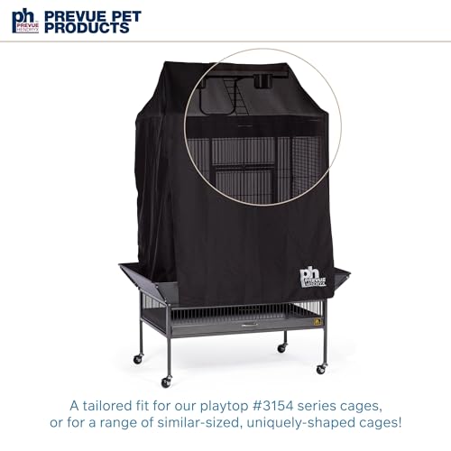 Prevue Pet Products Large Bird Cage Cover - 12505 Black 36" L x 24" W x 49" H - size: 36.0"L x 24.0"W x 49.0"H