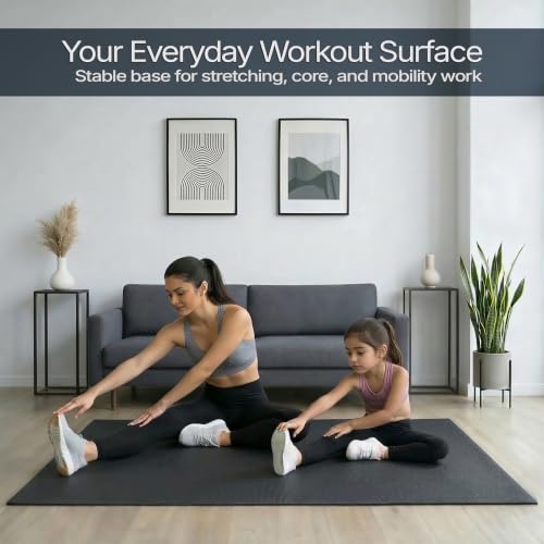 Flooring Inc's 1/4" Thick Tough Rubber Flooring Roll | Flexible Recycled Rubber Floor Mats for Home Gym | Heavy Duty Rubber Mat for Home Gyms, Sheds, Horse Stall Mat or Trailer - color: Black, size: 5 - 120"L x 48"W x 0.3"Th Mats