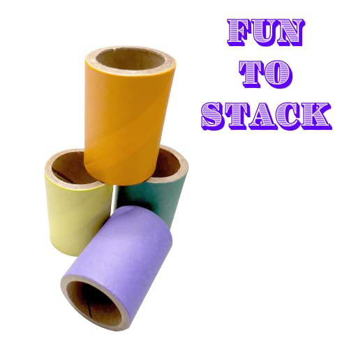 by M&M 8009 PK10 1.5 Inch Mini Tube Donuts - Lightweight Colorful Chewable Compressed Cardboard Foot Toy, Easy Shredding, Great for Small to Medium Size Pet Birds - size: Pack (10)