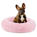 PetAmi Calming Donut Dog Bed, Washable Faux Fur, 23 Inch Small, Pink | Warm Shaggy Faux Fur and A Deep Nest Help Anxious Pets Curl Up and Sleep Soundly. Perfect for Puppies, Cats, and Rescues. - color: Pink, size: Small - 23"