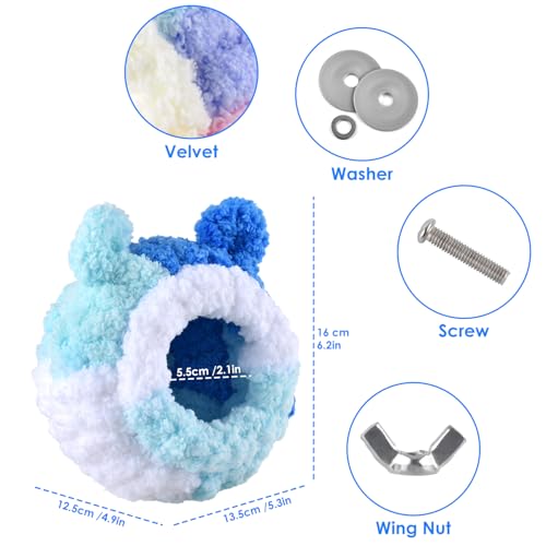 KATUMO Conure Nest, Bird Breeding Nest Parrotlet Snuggle Hut Lovebird House Bed for Conure Lovebird Canary Finch Coneshape Birds Hamster Small Pets - size: S (Blue)