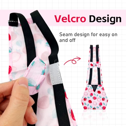 3 Pieces Chicken Diapers for Hens Pet Duck Diapers Reusable Chicken Diapers Chicken Clothes Accessories with Bow Tie for Poultry (L) - size: L