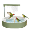 Bird Bath, Automatic Parrot Shower Bath, Birds Shower Bathtub with Running Water, Birdcage, Medium Birds Parakeet Budgies Cockatiels Conures Finches, Lovebird - color: Green Ellipse