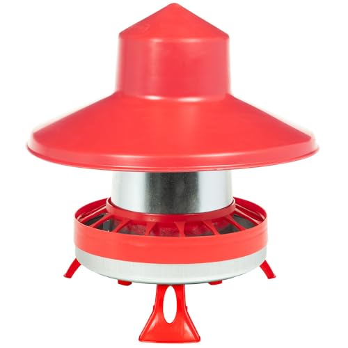 Premier 1 Galvanized Cone Feeder Kit for Chickens & Poultry – 22 lb | Heavy-duty galvanized metal. Free standing or hanging. Built-in handle. For broilers to layers & waterfowl. - style: Feeder Kit