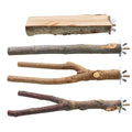 4 Pack Natural Wood Bird Perch Parrot Stand Branches Fork Toys,Pet Bird Cage Wooden Hanging Perch Platform Hammock Swing Toy for Small Parakeets,Budgies,Cockatiels,Conures,Finches - size: Size for Small & Medium Birds