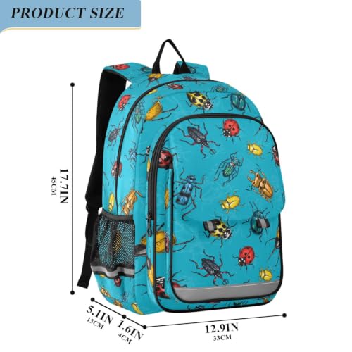 Kids Backpack Elementary Middle School Bags for Boys Girls | Travel, Daypack, Lightweight, Waterproof, with Reflective Strip - color: Multi 8